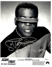 LeVar Burton Signed & Inscribed Star Trek TNT Geordi 8x10 Photo #2 JSA COA