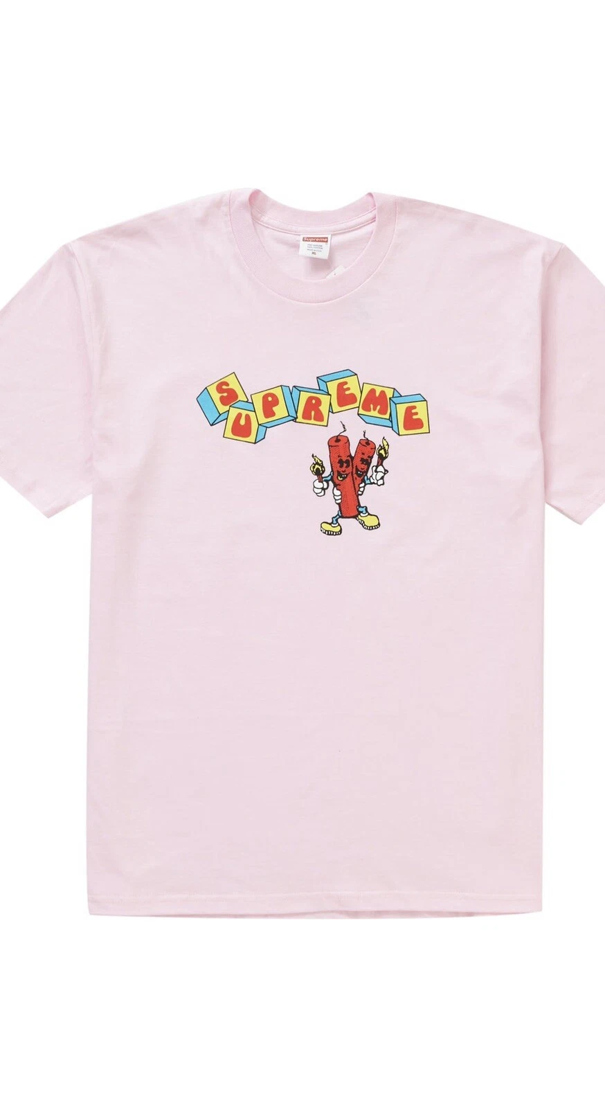Supreme Dynamite Tee Pink Large DEADSTOCK SHIPS FAST 100%Authentic SS19