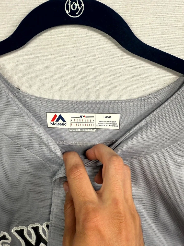 Camisa base Majestic Cool para hombre grande gris negra Harvey #33 equipo de los Yankees de Nueva York Foto 3 de 4