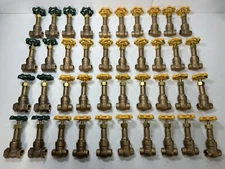 LOT 40 MATCO-NORCA BRONZE GATE VALVES 1/2" SOLDER & THREADED ENDS 150SWP 300WOG