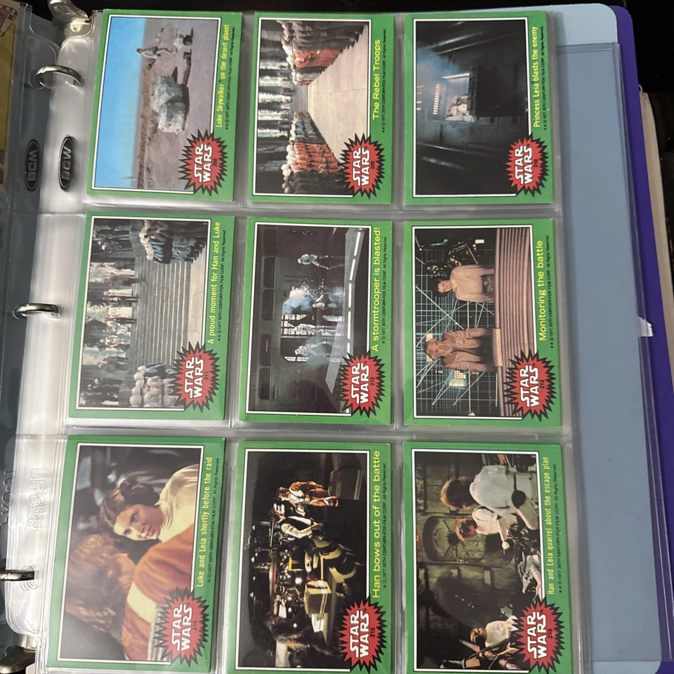 1977-78 Topps STAR WARS Green Series 4 complete set of 66 cards w/ #207 C-3PO - Image 2 of 4