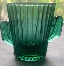 Libby Green Cactus Toothpick Holder  2 1/2"