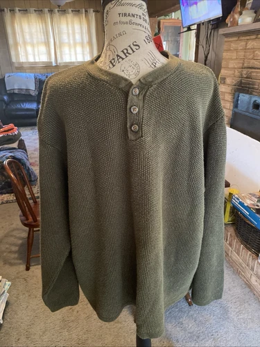 VETEMENTS Maglione manica lunga verde esercito struttura taglia XL