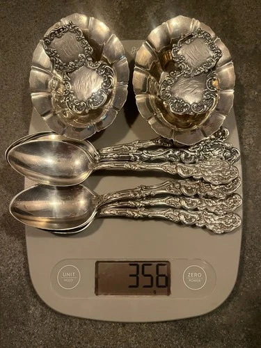 11.44ozt  (356 grams) - Sterling .925 Silver Lot - Reed & Barton, Gorham & More.