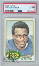 Walter Payton 1976 Topps Rookie Card #148 PSA 6 EX-MT (344). rookie card picture
