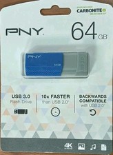 64GB - PNY USB 3.0 Flash Drive -  Black/Grey ...
