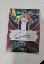 2024-25 Panini Select Rookie Jersey Autographs Cam Christie #RJA-CAM Purple 2/99