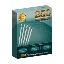 GOLD SEAL 250 Count Clear Heavyweight Poly Sheet Protectors Lettersize,
