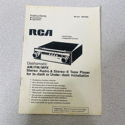RCA Model 12E703 Stereo Radio Instructions Operations Pamphlet Booklet Vtg Japan