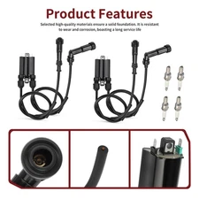 Ignition Coil w/ Wire Cap & Spark Plug For Honda Nighthawk 750 CB750 1991-2003