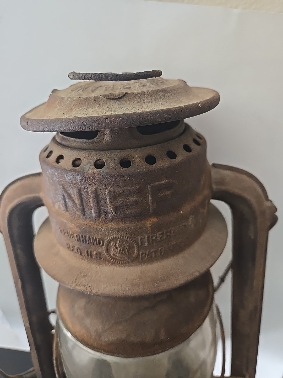 Vintage Nier Feuerhand 260 Lantern Germany Kerosene Oil Lamp Wired Globe WWII