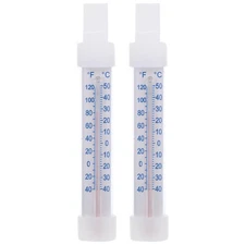  2 Pcs Freezer Temperature Implement Commercial Refrigerator Thermometer