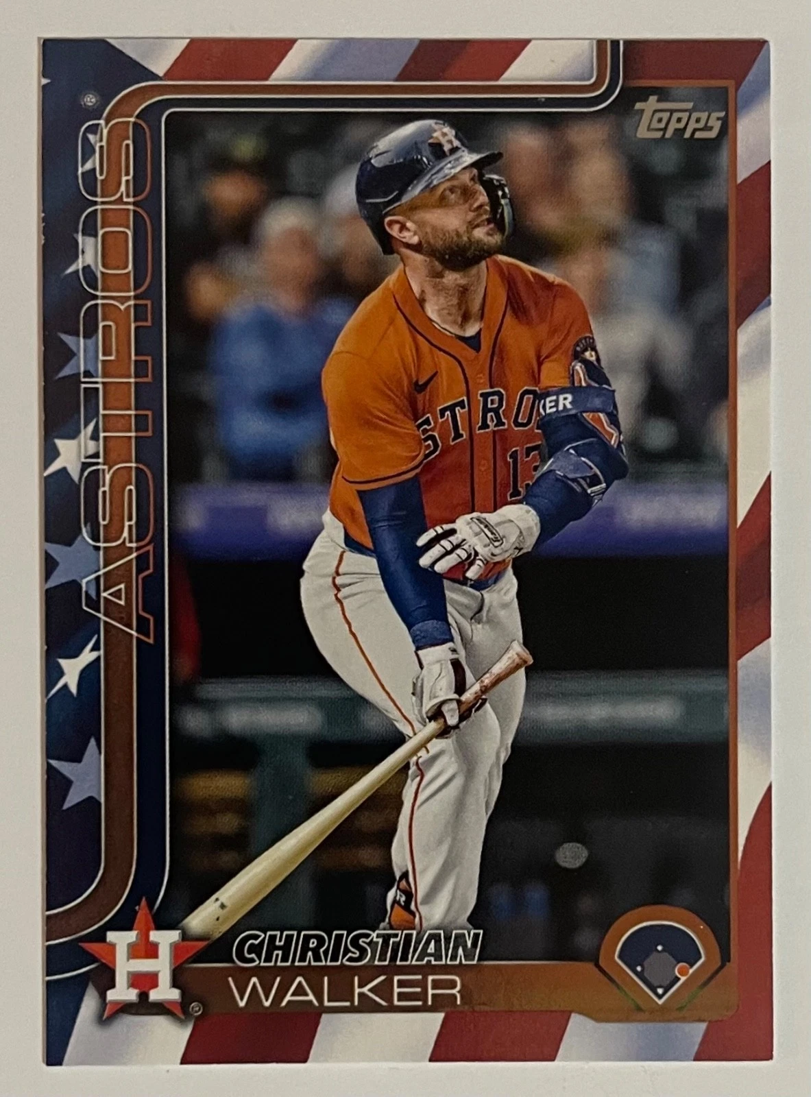 2025 Topps Series 2 - #441 Christian Walker Independence Day /76 Houston Astros
