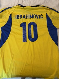Sweden National Team Zlatan Ibrahimovic #10 Soccer Jersey Yellow/Blue medium