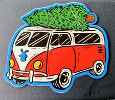 Dutch Bros Coffee Dec 3 2025 Minibus with Christmas Tree Sticker Free Shipping