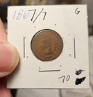 1867/7 Indian Head Cent Penny.