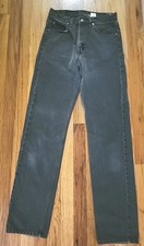 Vintage Levis 505 Orange Tab Black 28x33 Tag Reads 31x34