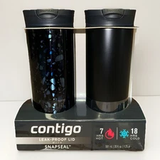 Contigo SNAPSEAL Insulated Stainless Steel Travel 2pk 20oz., Midnight Terrazzo &