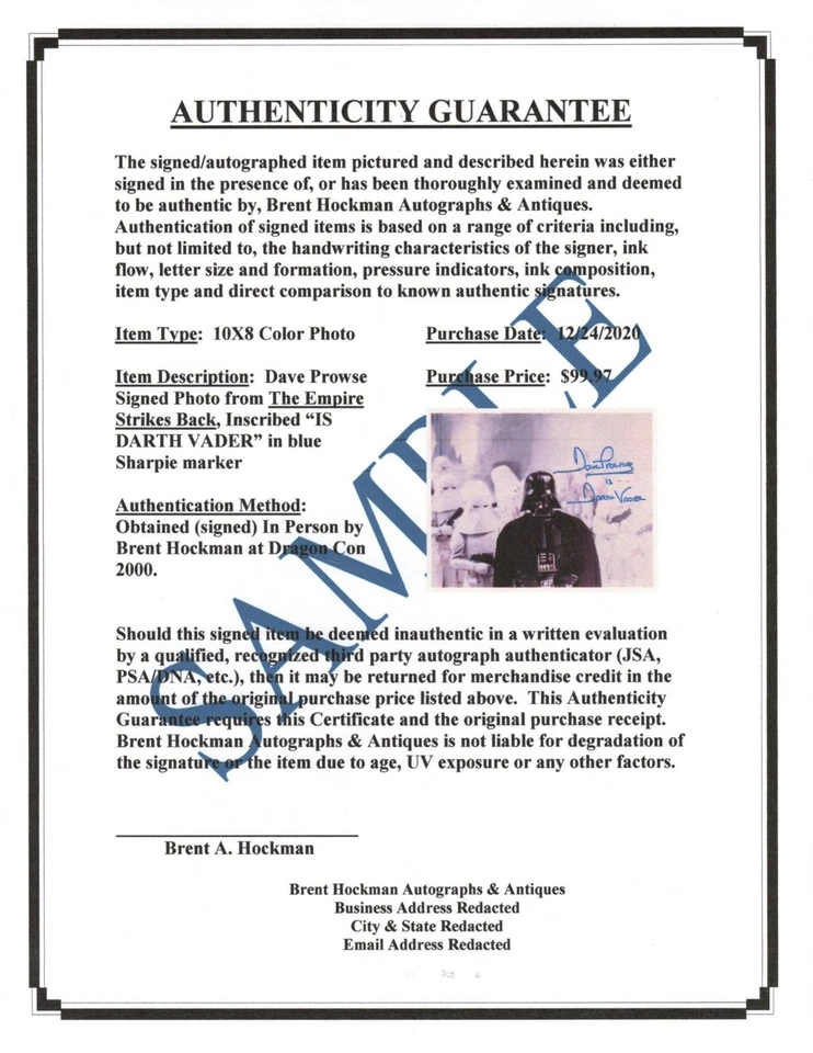 Tarjeta índice 3x5 firmada con autógrafo por Johnny Mize + postal de la corte con certificado de autenticidad - The Big Cat Foto 3 de 3