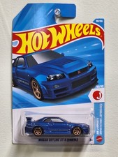 Hot Wheels Nissan Skyline Gt-r Bnr34 Blue J-imports 199250 International Card Hot Wheels Nissan Skyline Gt-r Bnr34 Blue J-imports 199250 International Card