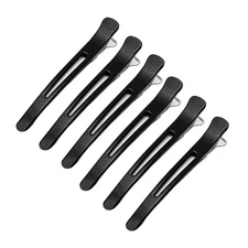 Hair Clips for Styling 6Pack, No-Slip Silicone Sectioning Clips - Plastic Hai...