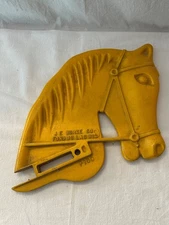 VTG J.E. BURKE CO CAST ALUMINUM HORSE HEAD RIDING SWING PLAYGROUND FOND DU LAC