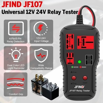 Car Relay Tester Diagnostic Tools 12V-24V Voltage Tester Battery Automotive LED