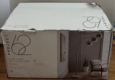 Project 62 Span 3-Head brass finish Metal Globe arc Floor Lamp LOCAL PICKUP ONLY