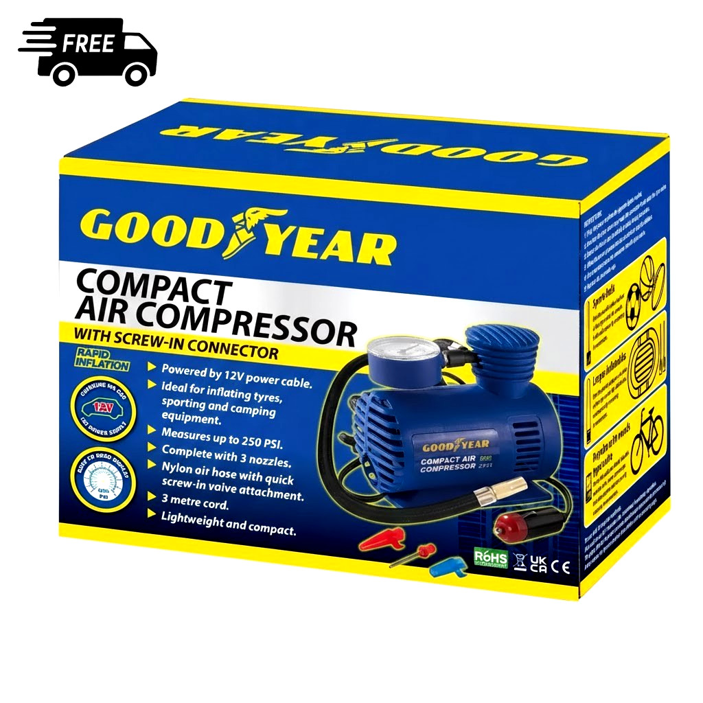 12v 250 Psi Digital Tyre Inflator Car Van Bike