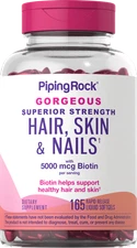 Hair Skin and Nails Vitamins | 165 Softgels | 5000mcg Biotin | by Piping Rock