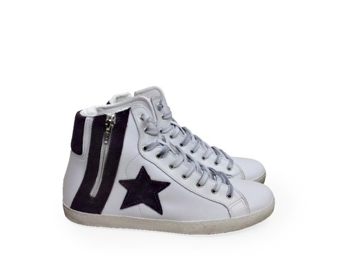 Scarpe Sneakers Basse Uomo In Vera Pelle - Made In Italy - Modello Stella Nera - Foto 7