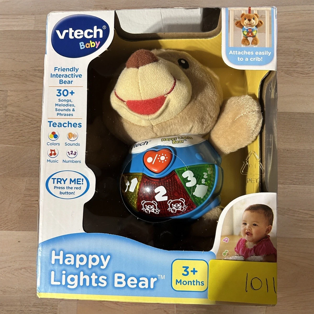 VTech Baby Happy Lights Bear Play Toy Interactive Teaches Colors Sounds  Music 3+