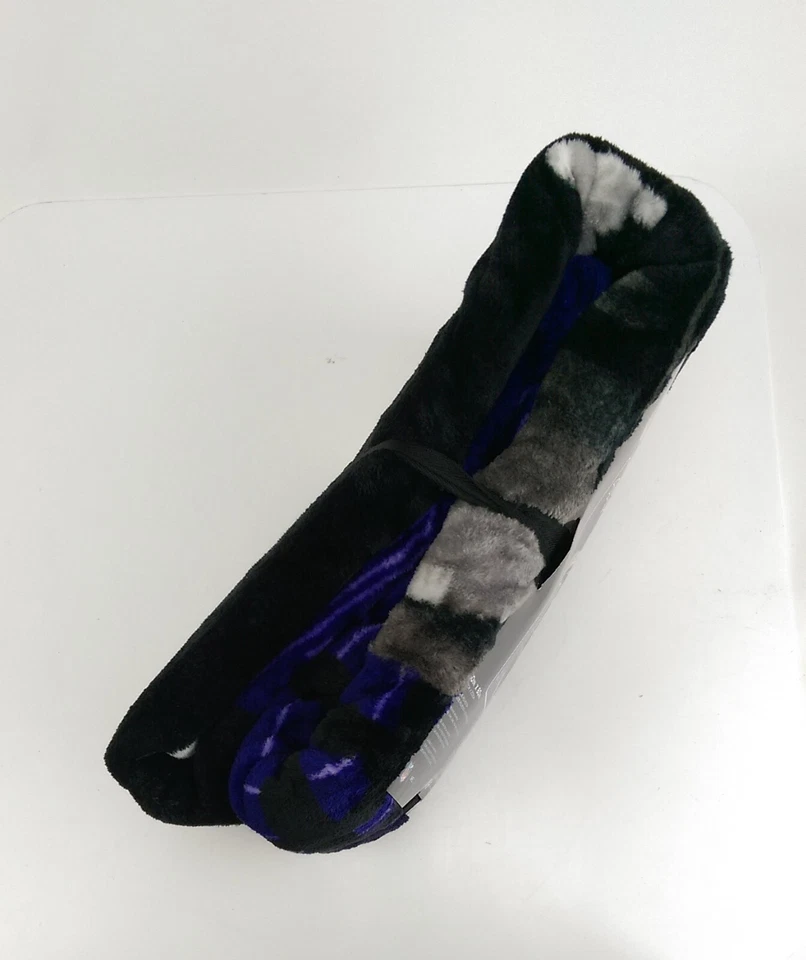 Официальное лицензированное постельное белье NFL королевский размер одеяло 60 x 80 дюймов Baltimore Ravens - Изображение 2 из 4