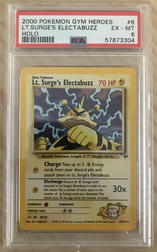 Lt. Surge's Electabuzz (Unlimited) graded PSA 6 for sale on eBay