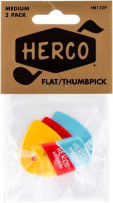 DUNLOP HE112P Herco  Thumbpicks MEDIUM with FREE Shipping