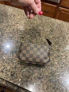 mini pochette damier ebene