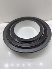 Vintage Rare Heath Ceramics Set Of 3 Serving Bowls From The Rim Line