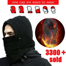 Mens Women Cold Weather Windproof Fleece Neck Warm Balaclava Ski Full Face Mask