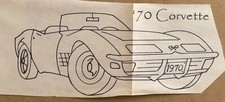 Original Vintage 1970 Chevrolet Corvette Chevy Car Iron On Transfer