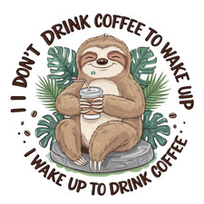 Wall Decal Sticker Funny Sloth Quote Wall Sticker 18X18cm Large
