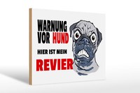 Holzschild Warnschid 30X20 Cm Warnung Hund Mein Revier Deko Schild Wooden Sign