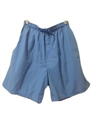 ROUNDTREE  YORKE Swim Shorts Mens M Pullup Blue Mesh Lining Pockets Elastic