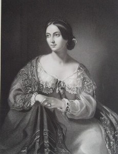 DUCHESS-OF-WELLINGTON-Elizabeth-Wellesley-Portrait-1840s-Antique-Print