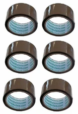 6 Rolls Carton Sealing Brown Packing Shipping Box Tape 2" x 55 Yards  