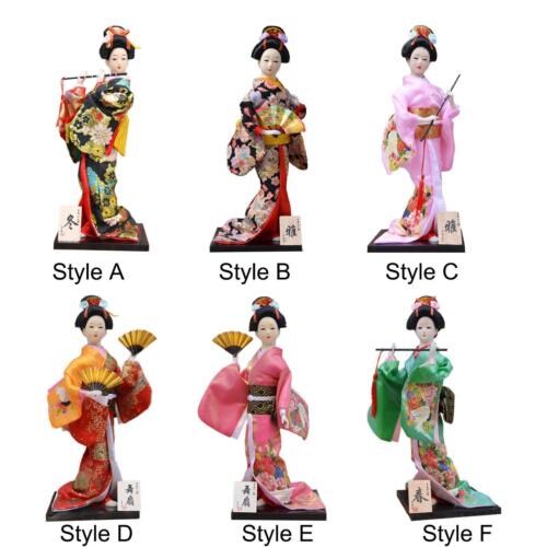 Japanese Geisha Kimono Doll Collectible for Desk Cabinet - Afbeelding 1 van 36