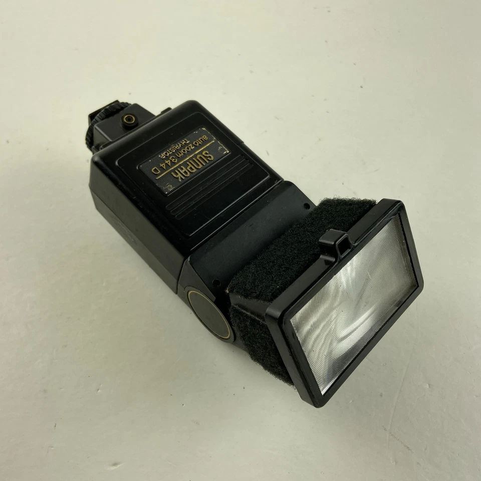 Sunpak Auto Zoom 344D Thyristor Flash Unit Black Shoe Mount For Film Cameras - Image 2 of 4