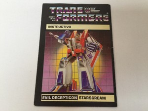 transformers starscream g1 iga 1985 instructions mexico manual