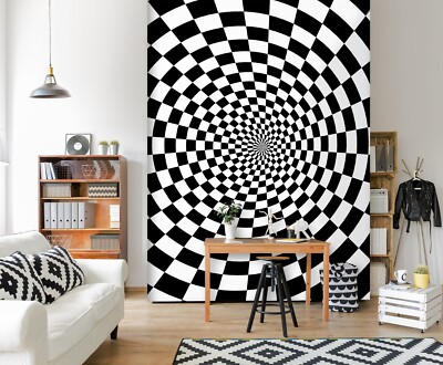 3D Black White Grid G8977 Wallpaper Wall Murals Removable Self-adhesive Honey