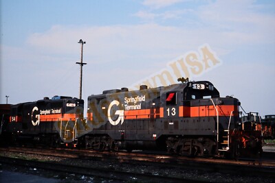 Vtg 1990 Train Slide 13 Springfield Terminal Engine Waterville ME X7D139