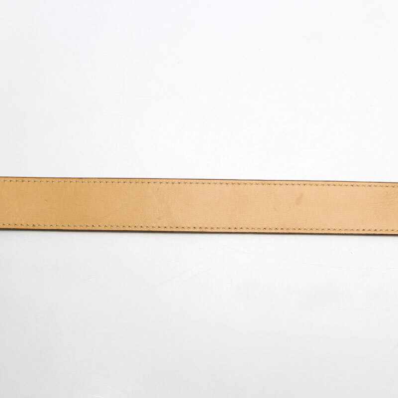 LOUIS VUITTON Belt Vernis Gold Hardware Brown Size 90 M6849